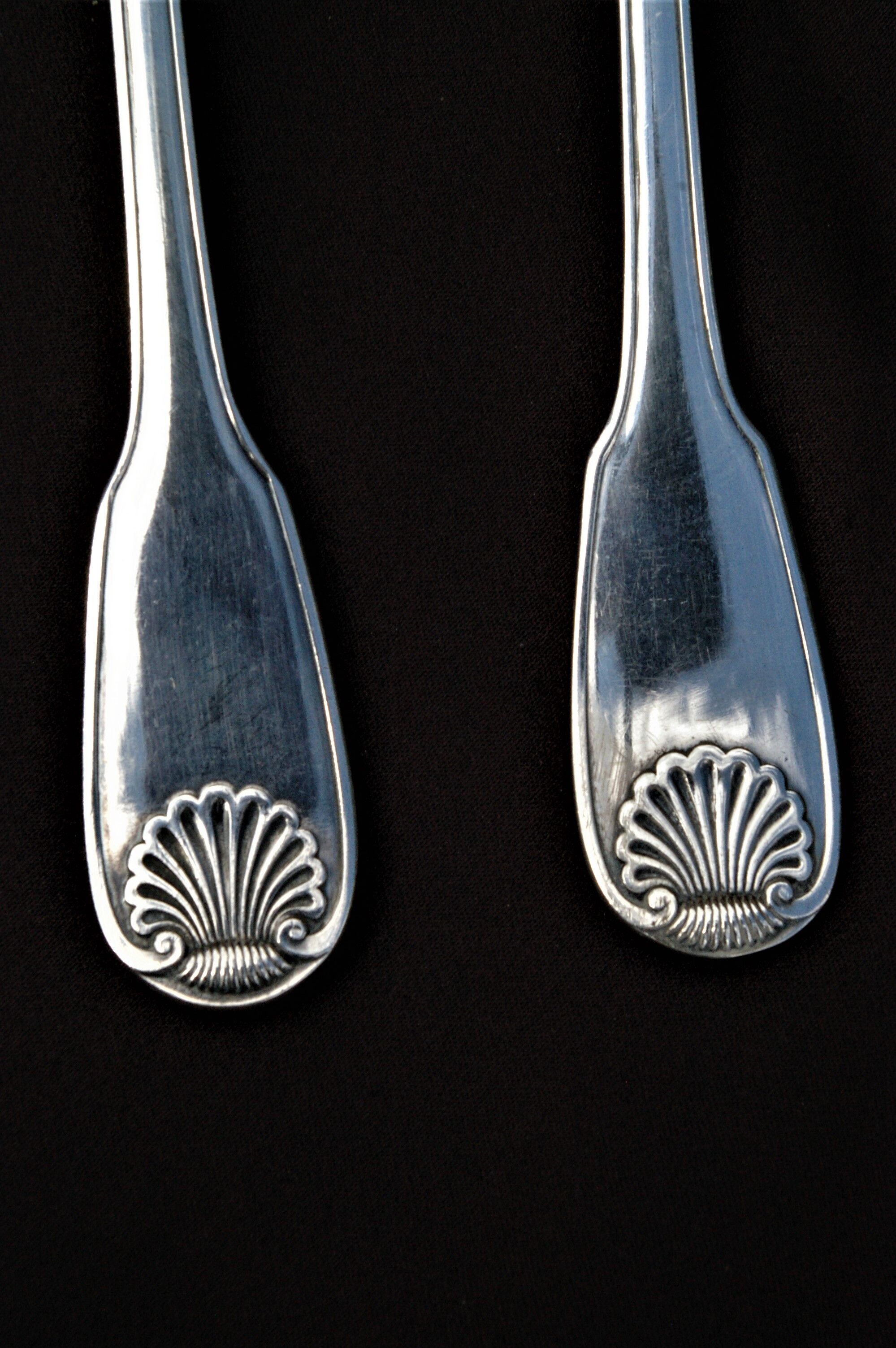 Christofle serving cutlery (fork / spoon) vendôme shell
