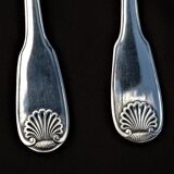Christofle serving cutlery (fork / spoon) vendôme shell
