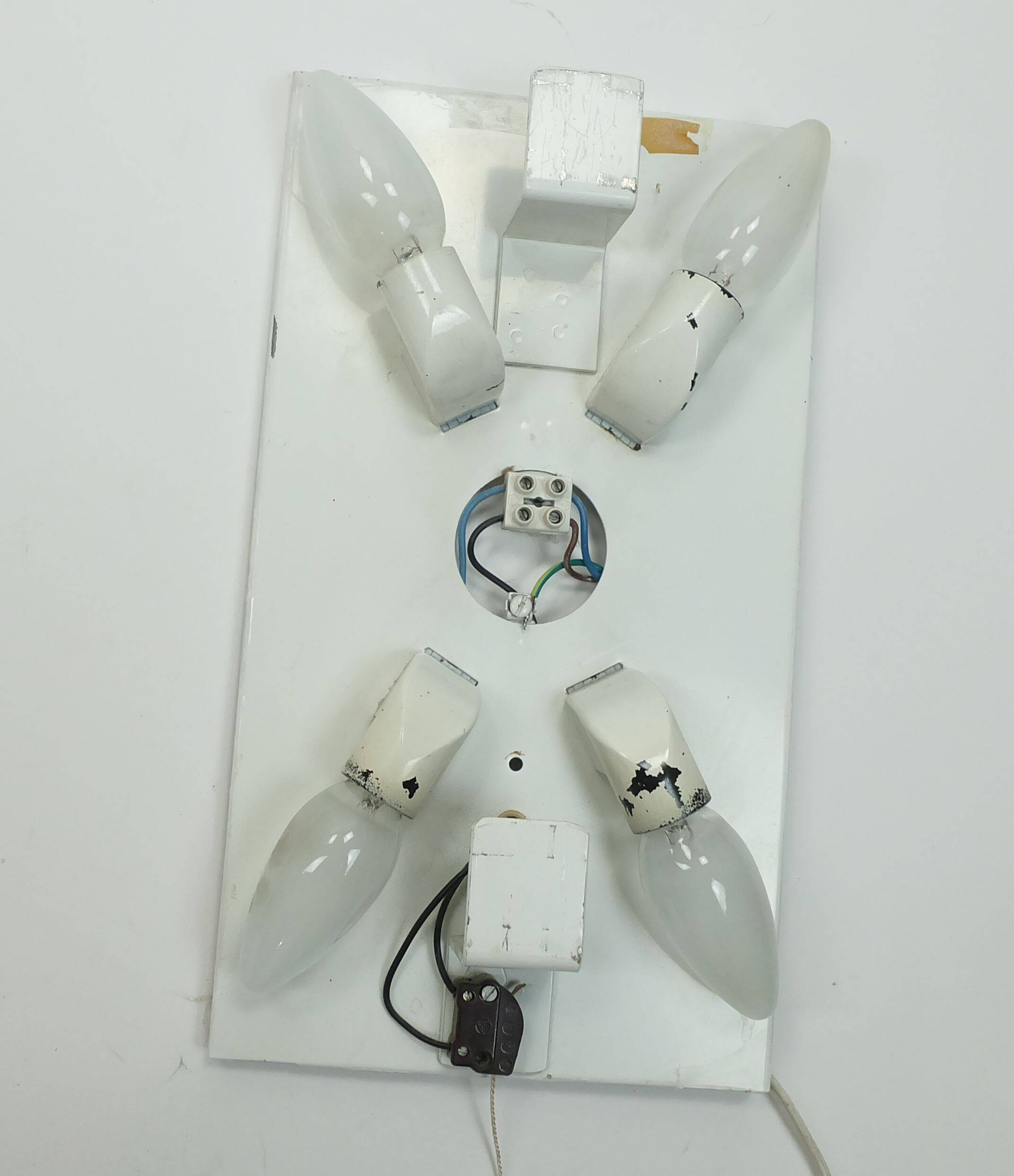 large back lit wall MIRROR acrylic frame ice glass decor 1960s 1970s