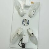 large back lit wall MIRROR acrylic frame ice glass decor 1960s 1970s