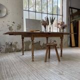 Walnut farmhouse table + extensions