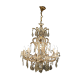 Italian Murano Crystal Chandelier, 1950s