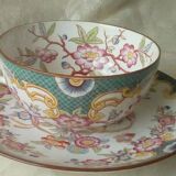 Sarreguemines porcelain tea cup with minton decoration model no. 215 * n3