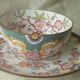 Sarreguemines porcelain tea cup with minton decoration model no. 215 * n3