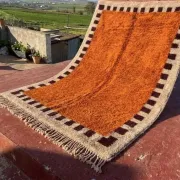 Beni Ouarain Moroccan rug orange terracotta 300x200 cm