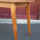 Antique dining table, wooden table and formica tray