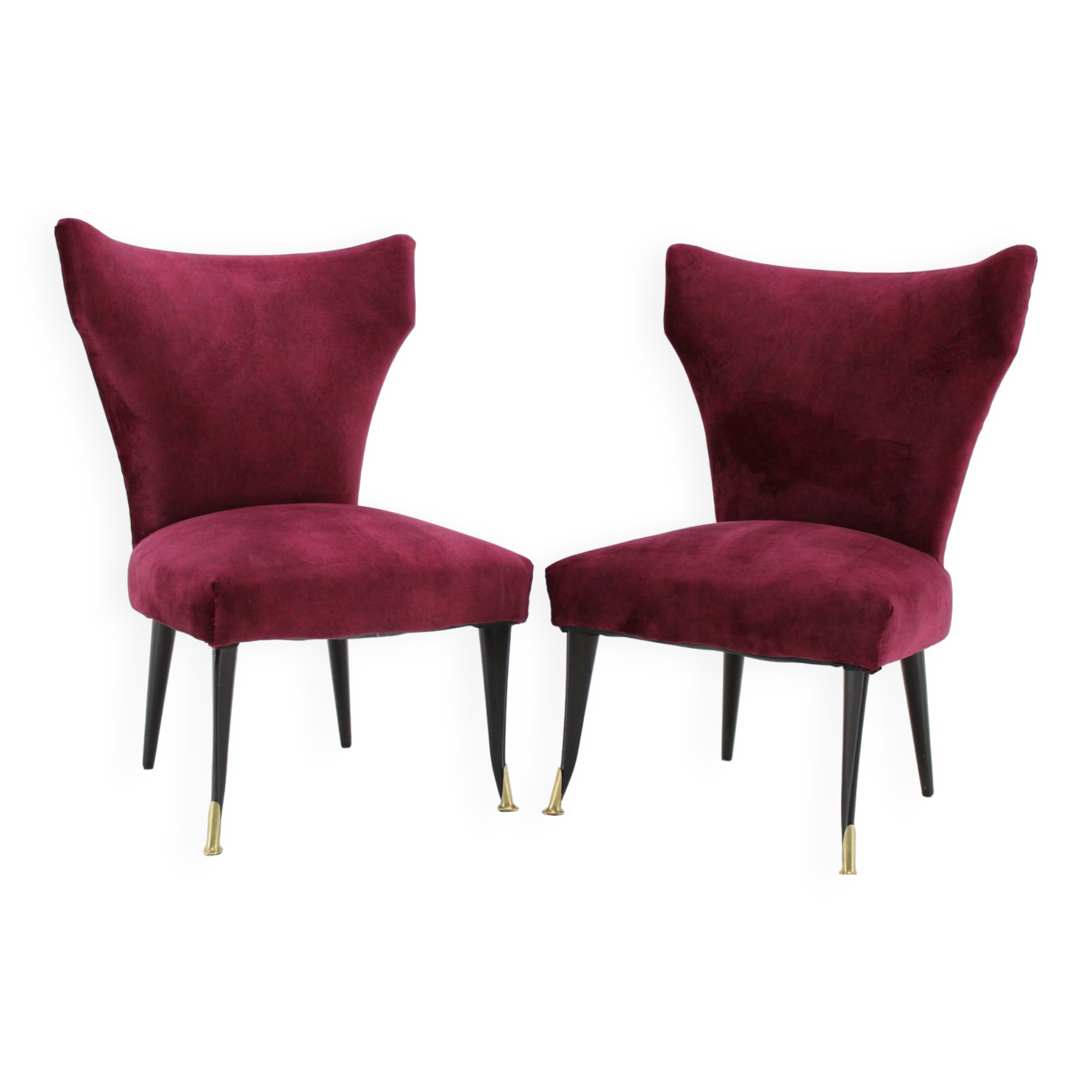 1950s Pair of Italian Chairs, Restored
