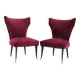 1950s Pair of Italian Chairs, Restored