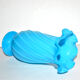 Ancient vase in turquoise blue opaline 18.5cm