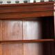 Corner library in solid cherry wood - 20th century