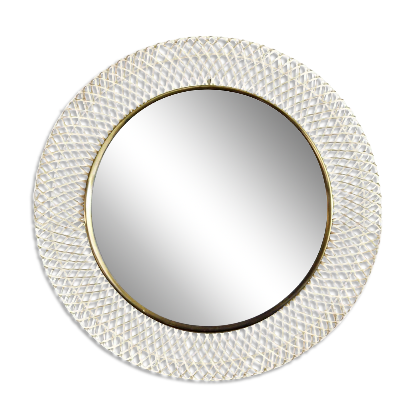 Round metal mirror 1950