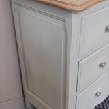 Wood and clay chest of drawers