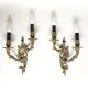 Paire d'appliques murales en bronze chandelier, style classique, Louis XV