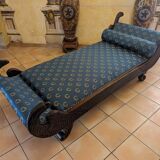 Empire period bench or daybed in Cuban mahogany