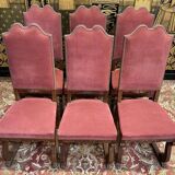 Set of 6 Renaissance - Louis XIII chairs in oak