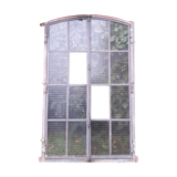 Window L107xH174 industrial curved metal glass roof frame reinforced glass