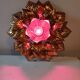 Vintage Gold Metal Wall or Ceiling Light "Sun"