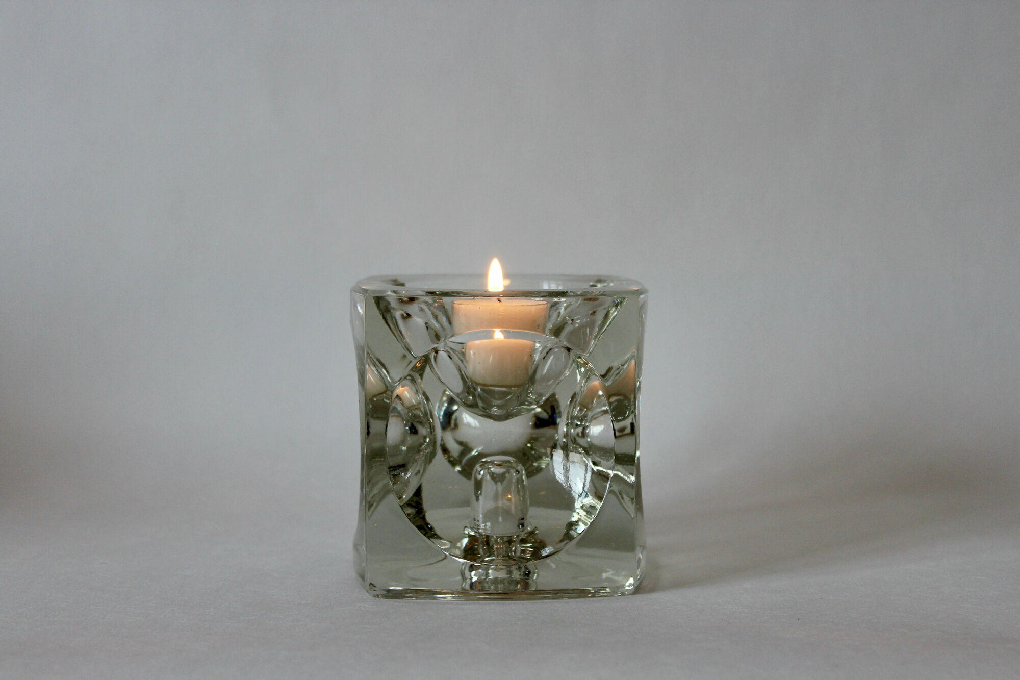 Reversible Bohemian crystal photophore - 60s or 70s