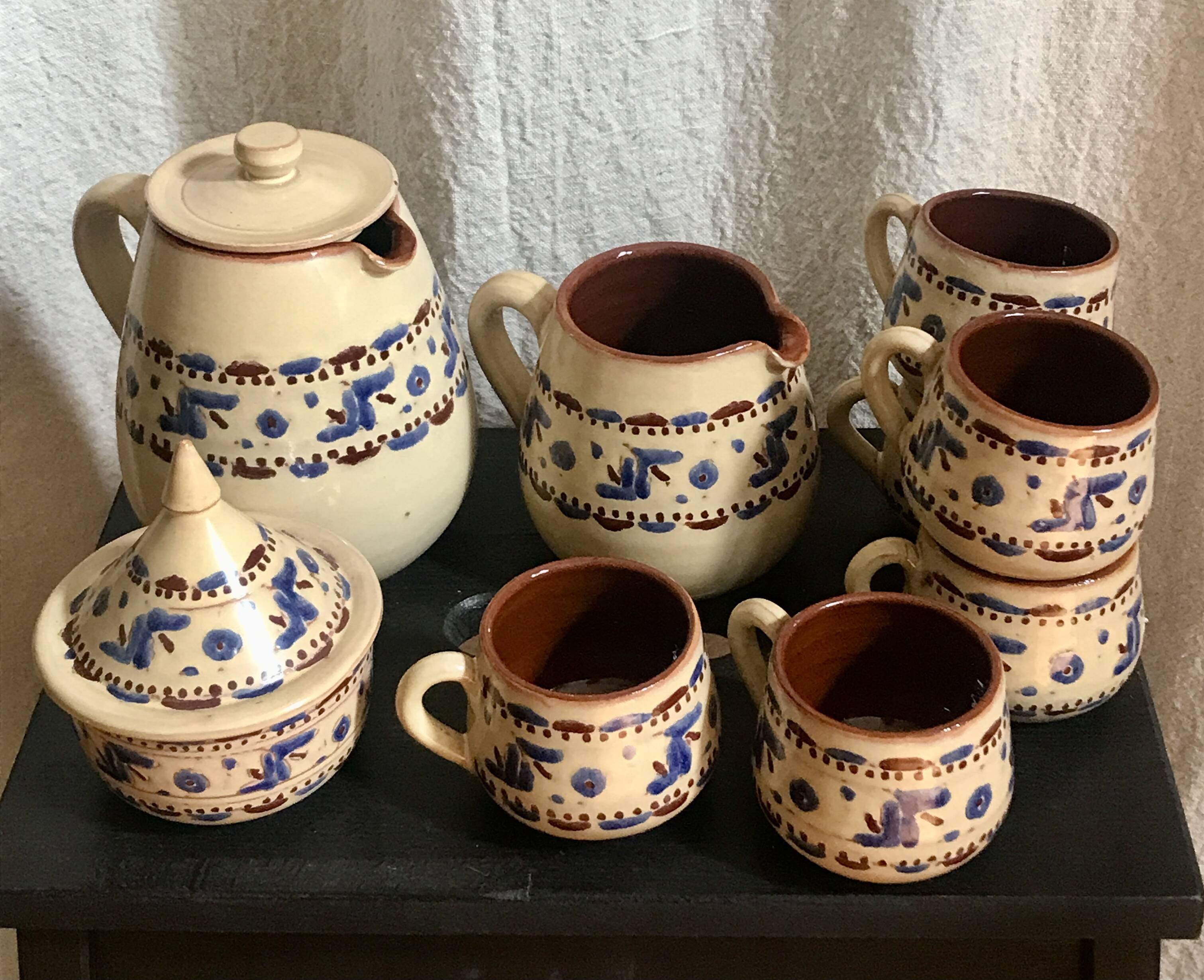 Vintage terracotta coffee service