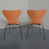 Danish 3107 Chairs by Arne Jacobsen for Fritz Hansen, 1994, Set of 2