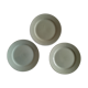 Celadon Sarreguemines earthenware dessert plates