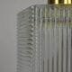 Pendant Lamp, Pressed Glass and Brass, 1960s, Sweden