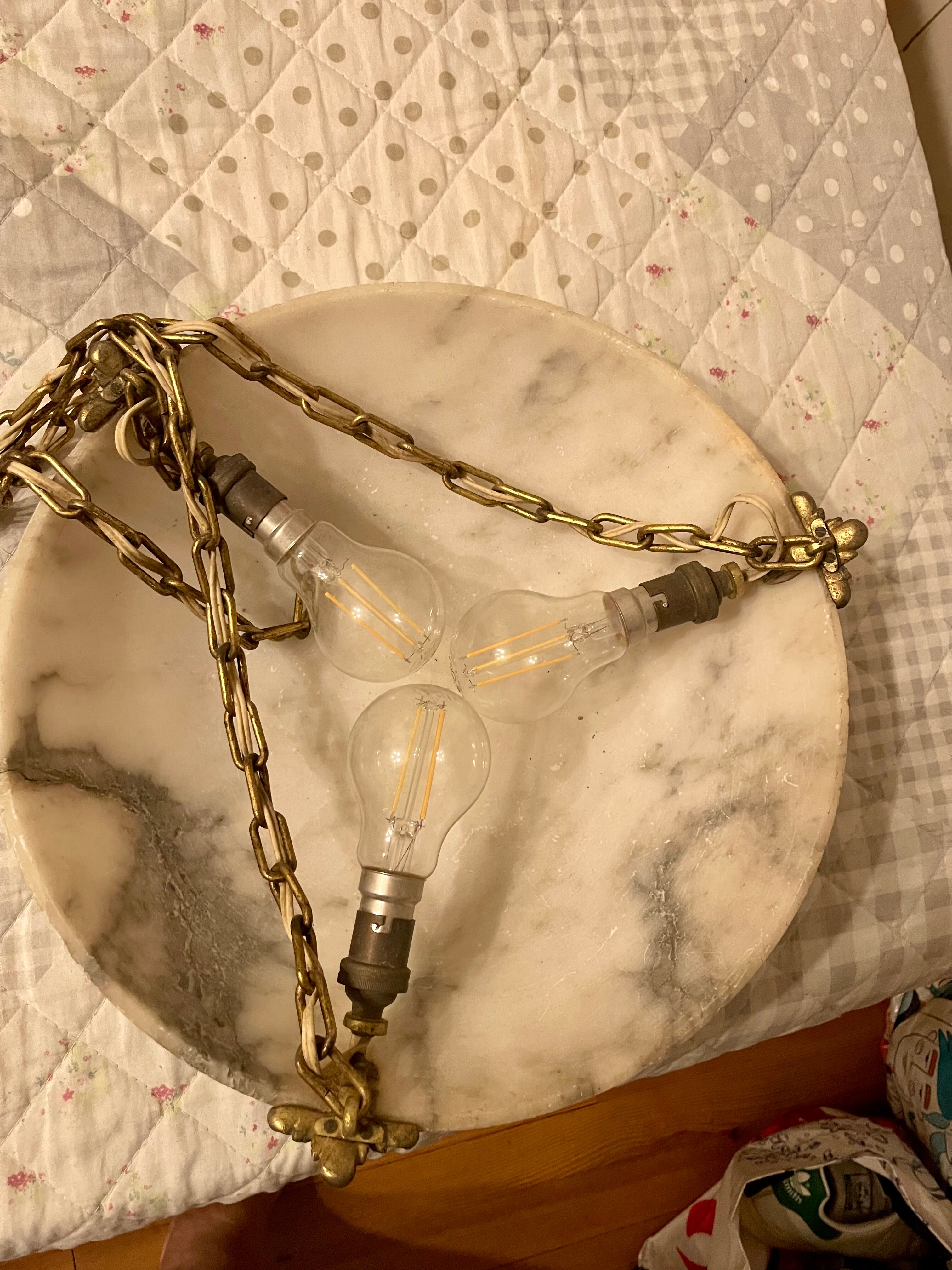 Lustre vasque art nouveau