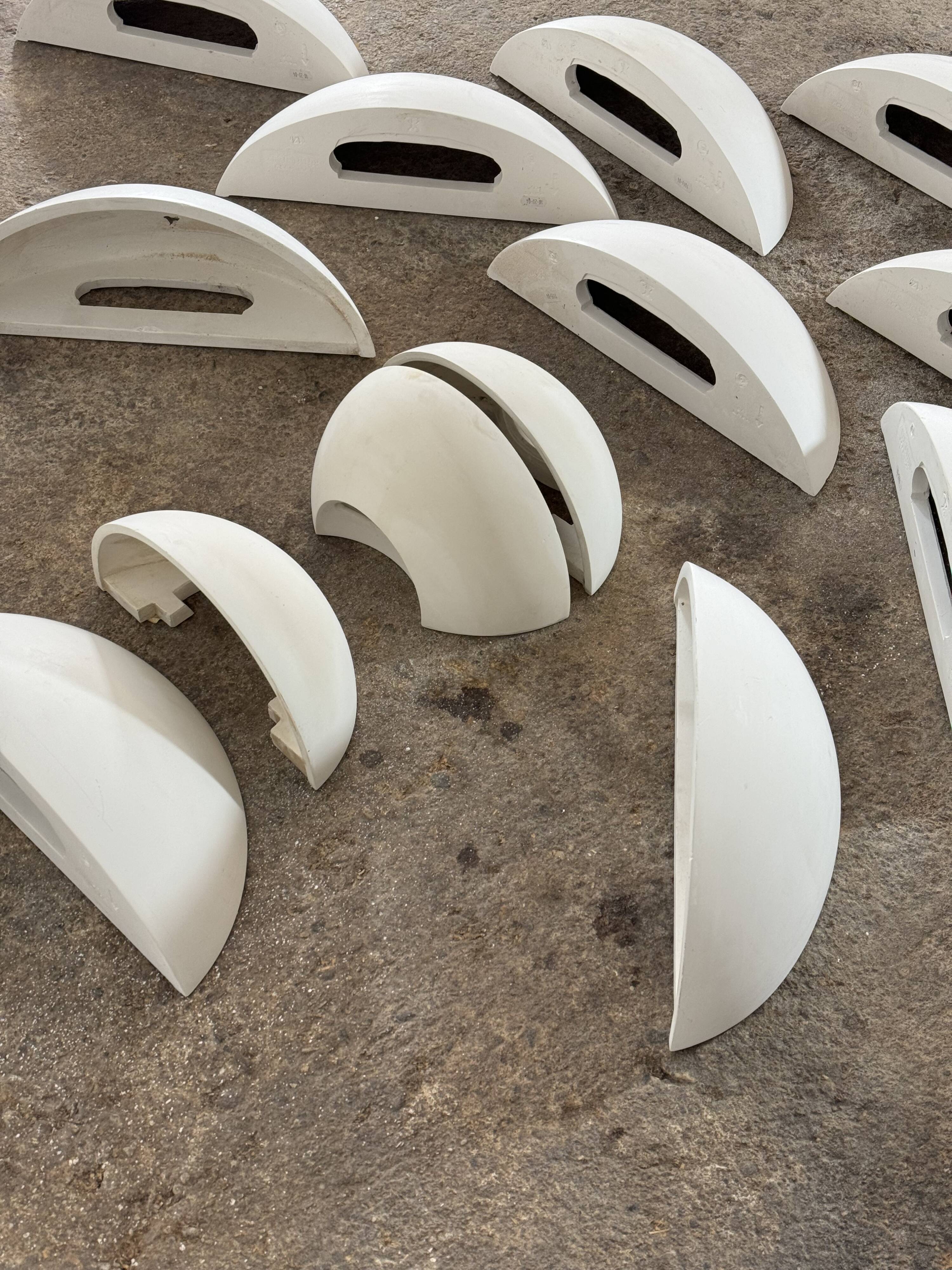 Set of 14 SEDAP plaster wall lights