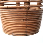 Umbrella stand with rattan and bamboo handles, 1970s