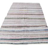5x8 Handmade Turkish Vintage Kilim Rug, 166x257Cm
