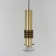 Set of Brass Pendants with a Solid Glass Lens, Netherlands, 1970s