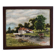 Antique oil painting, vintage bucolic countryside painting.