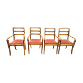 4 fauteuils style Louis Philippe en merisier