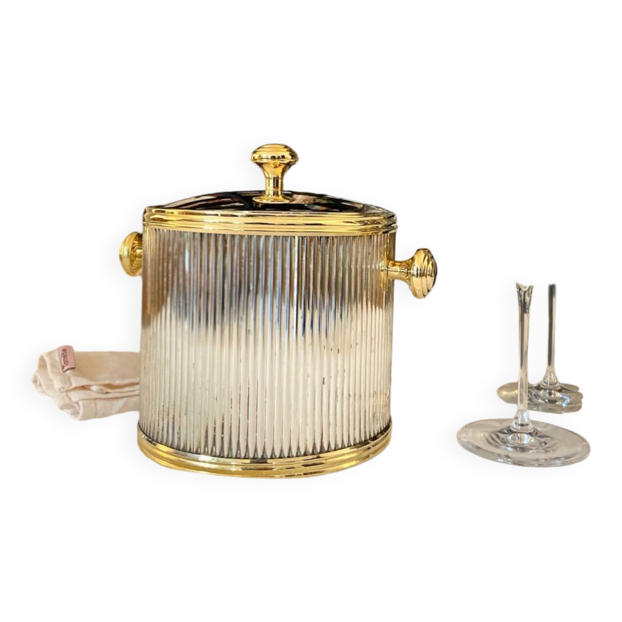 "Hollywood Regency" Ice Bucket - circa 1970.