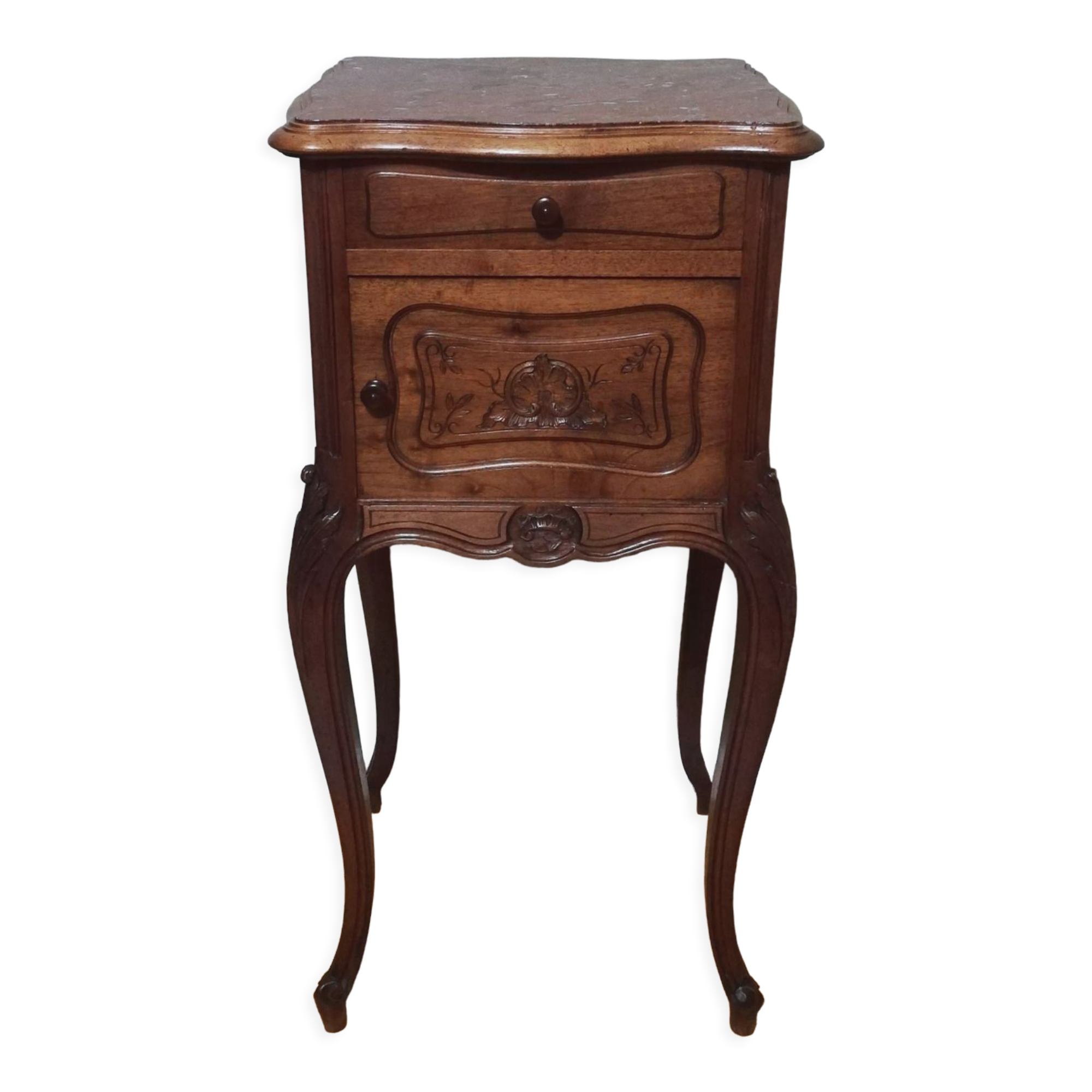 Louis XV style oak bedside table