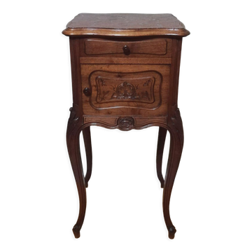Table de chevet en chêne de style Louis XV