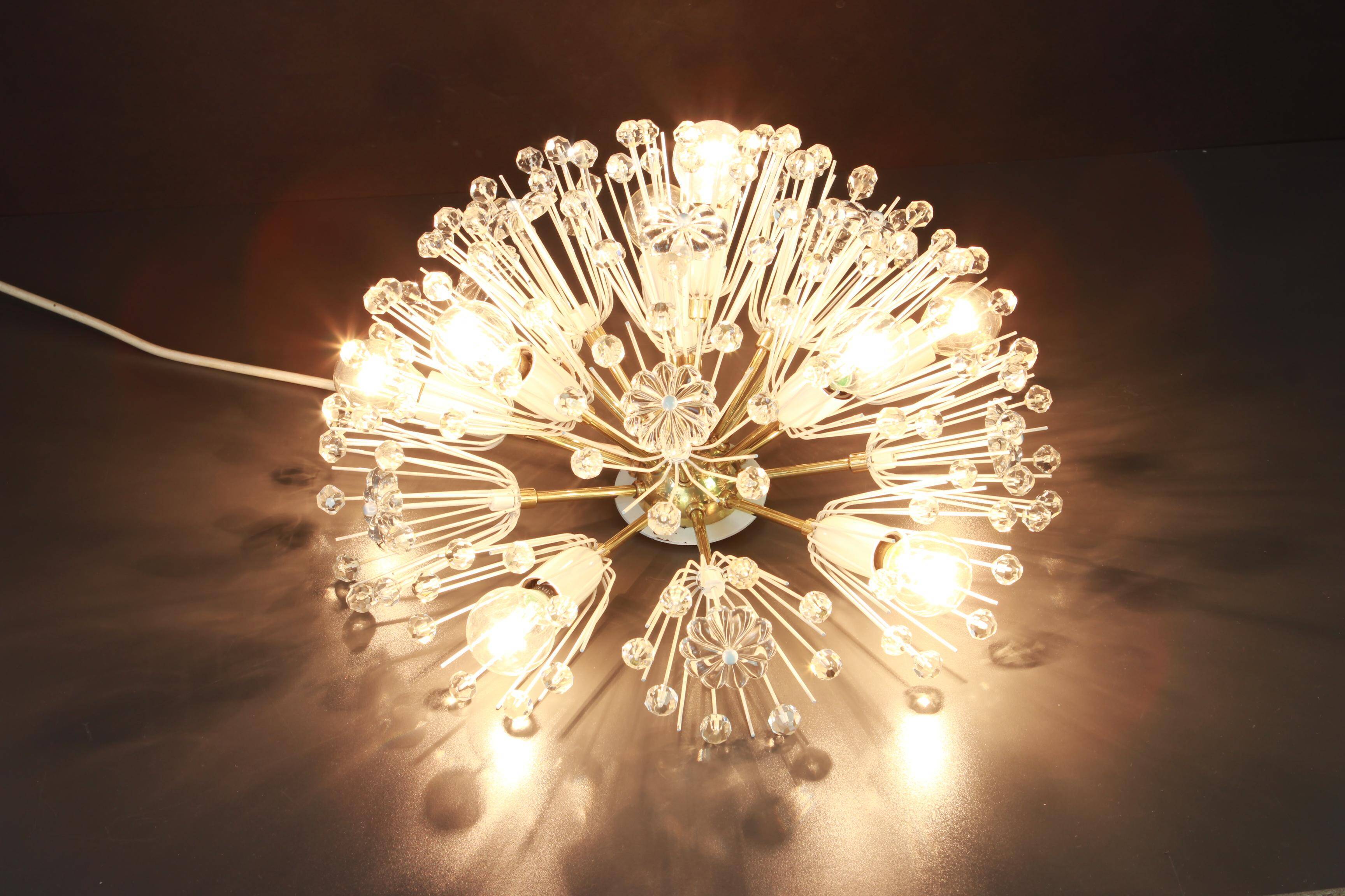 Starred brass chandelier by Emil Stejnar, Austria, 1960s.