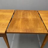 Table à manger réglable en noyer par Setona, années 1950, Tchécoslovaquie