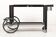 Chariot à thé, frêne noir, chrome, vintage, modulaire, ca 1980