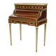 Louis XVI cylinder desk in mahogany and pink marble - circa 1860-1890