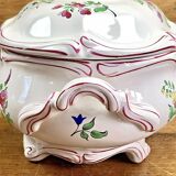 Luneville vegetable soup tureen, street lamp model