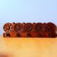 Wall key ring in carved wood 70s