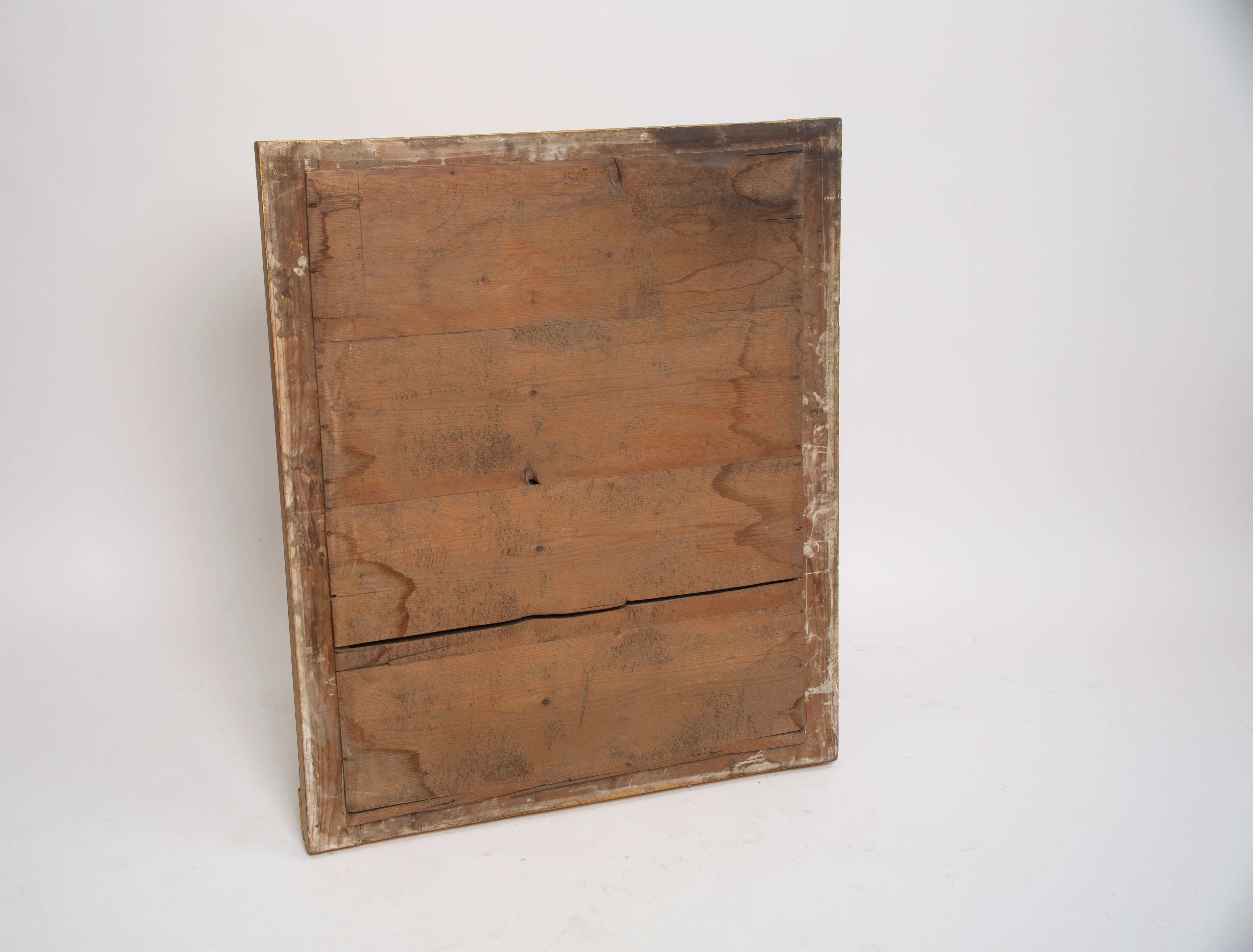 Old golden mirror floral decoration 19th 100cm