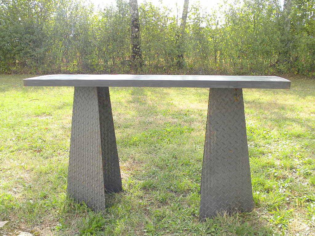 Pair of metal consoles