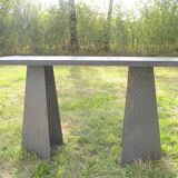 Pair of metal consoles