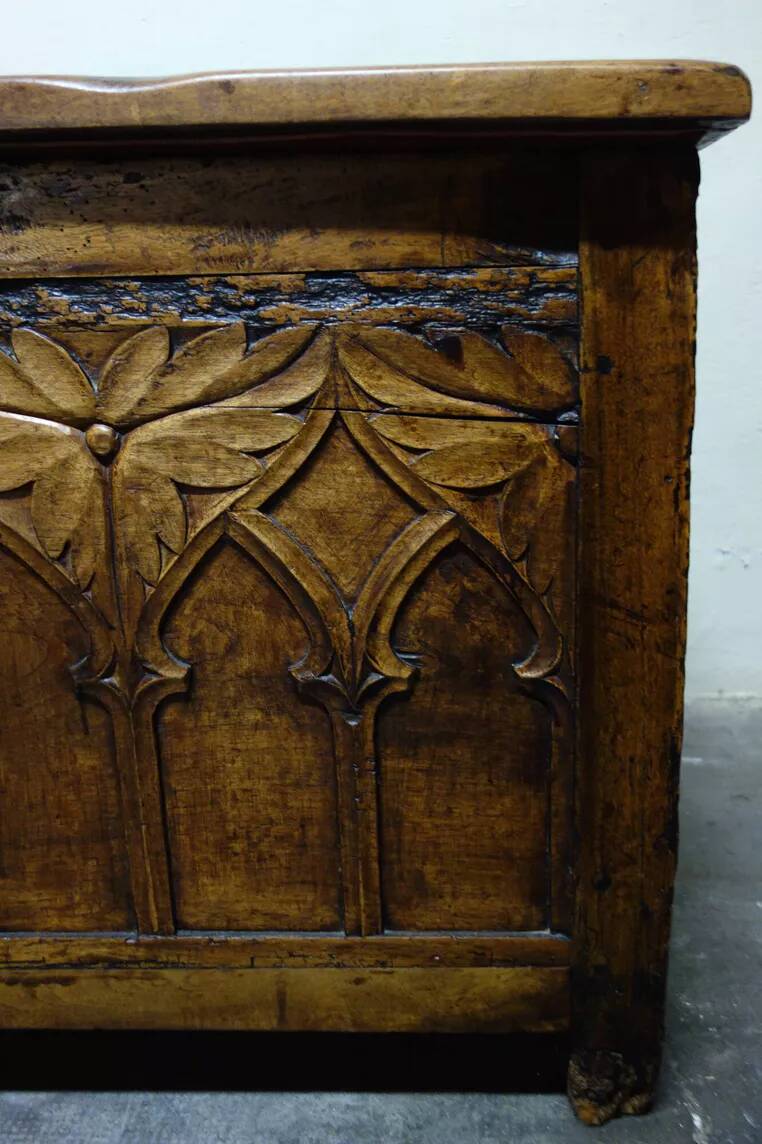 Rustic Neo-Gothic Chest, Mid-18th Century