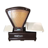 Vintage merchant's scale in bakelite burgundy