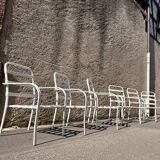 Stackable Garden Armchairs with Elastic Ropes, 1970s, Set of 6