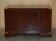 Vintage Anglo-Indian hardwood commode with brass inlays.