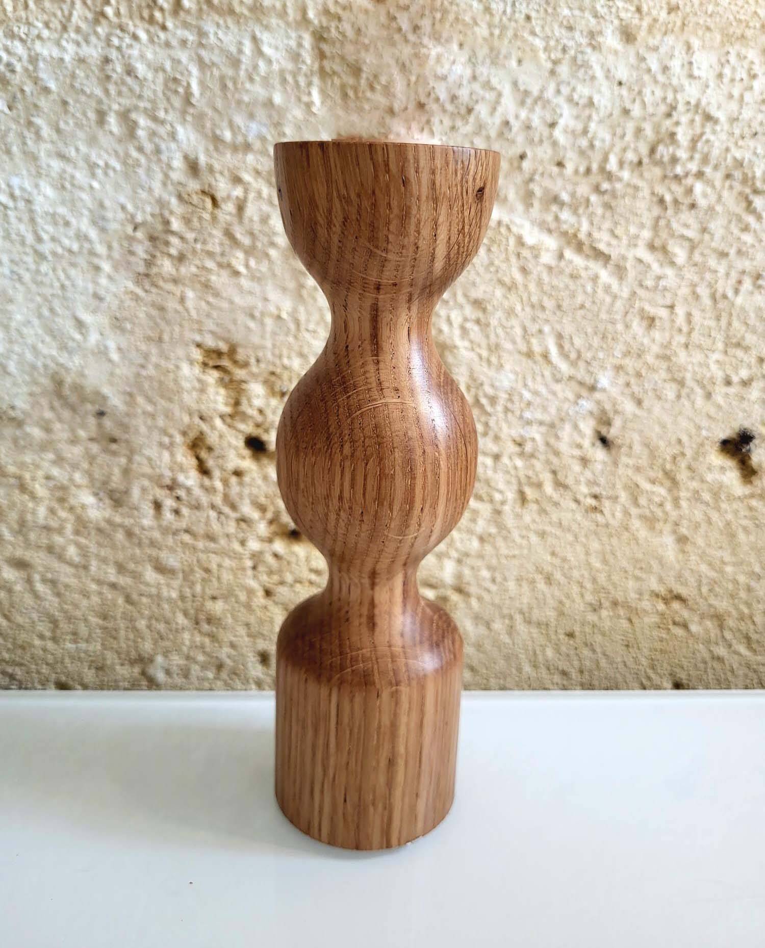 Candle holder - oak soliflore IRIS